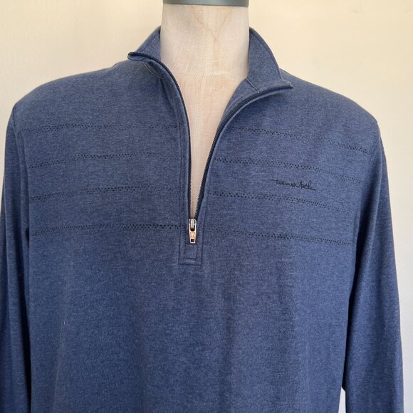 Travis Mathew - Quarter Zip Up - Blue Pullover - Size XXL - Picture 7 of 9